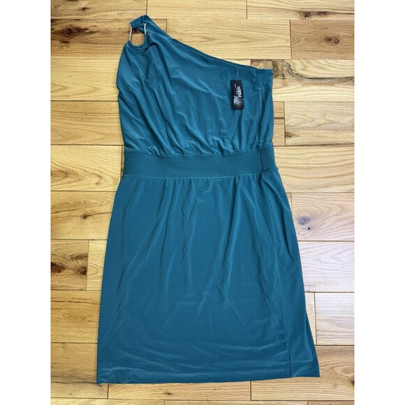 White House Black Market Dresses & Skirts - NWT White House Black Market Women's Tropical Teal One Shoulder Dress Size 12